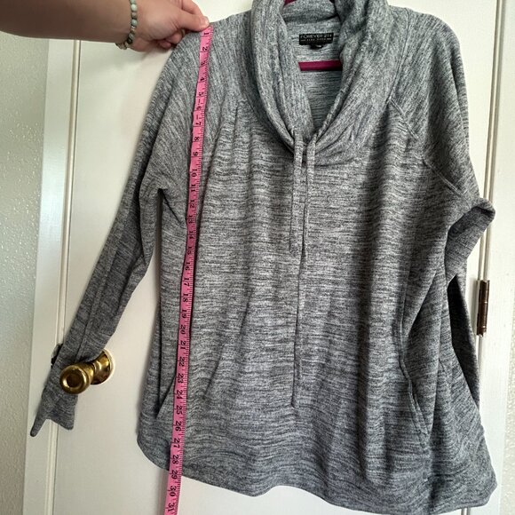 cozy Forever 21 Plus heather grey cowl neck pullover - Picture 10 of 11